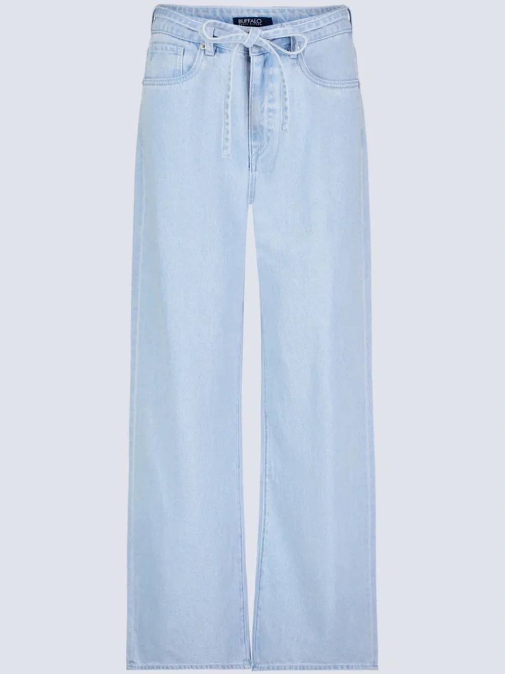 Buffalo David Bitton Light Blue Wide-Leg Tie-Waist Jeans